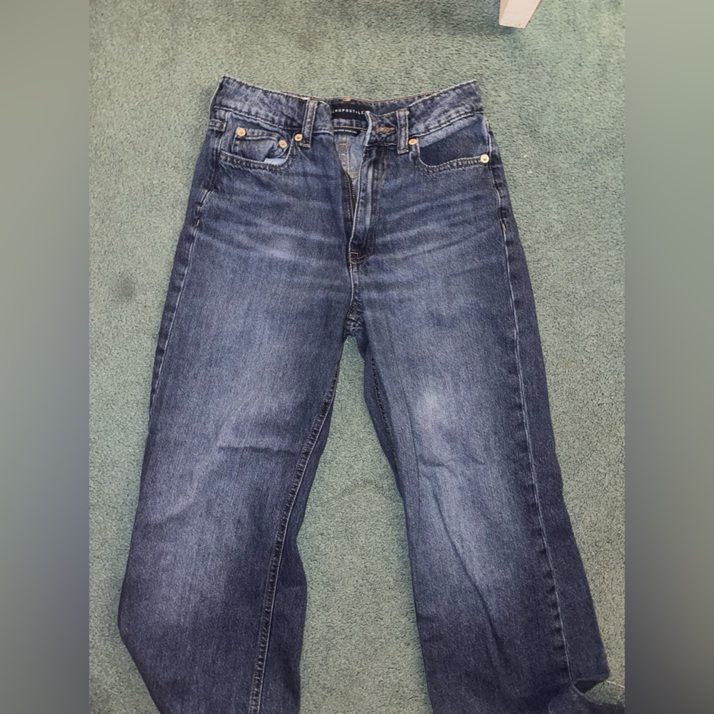 Aeropastel Straight Leg Dark Denim Jeans